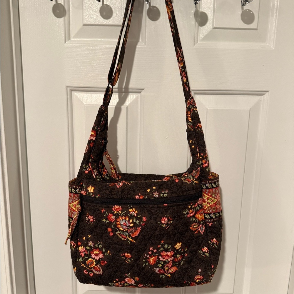 Vera Bradley Floral Shoulder Bag - Brown and Multicolor - Picture 8 of 10